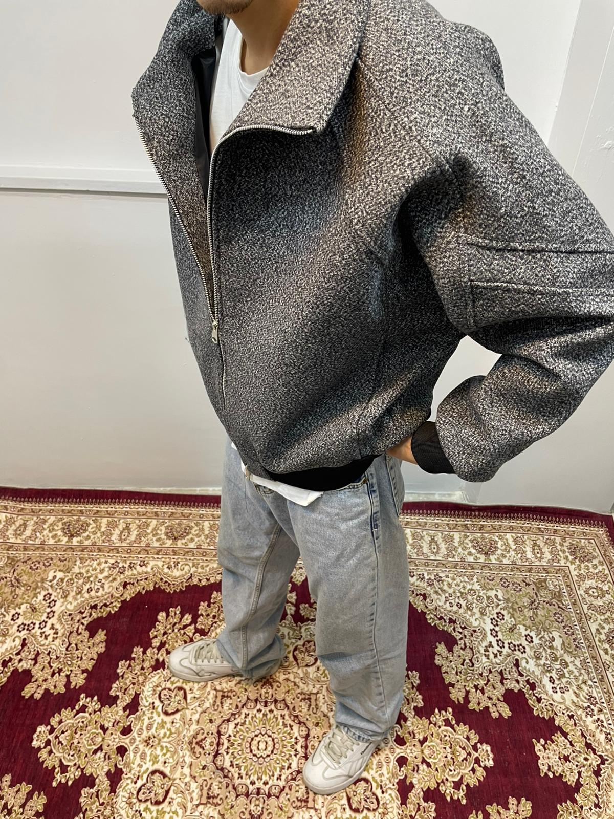 Yün Dokulu Boxy Fit Ceket