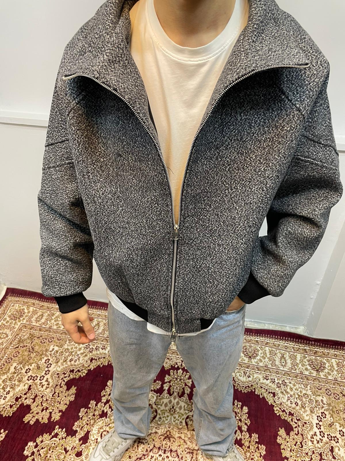 Yün Dokulu Boxy Fit Ceket