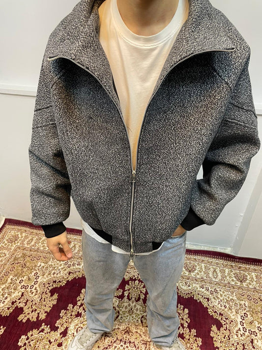 Yün Dokulu Boxy Fit Ceket
